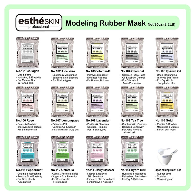 estheSKIN No.110 Gold Modeling Mask Powder for Professional Facial Treatment, 35 Oz. (1 pack)